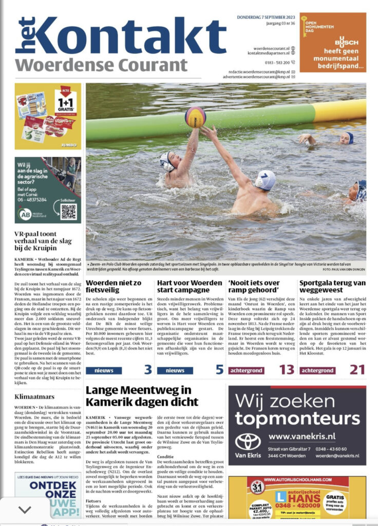 Singelpolo in Woerdense Courant 2023