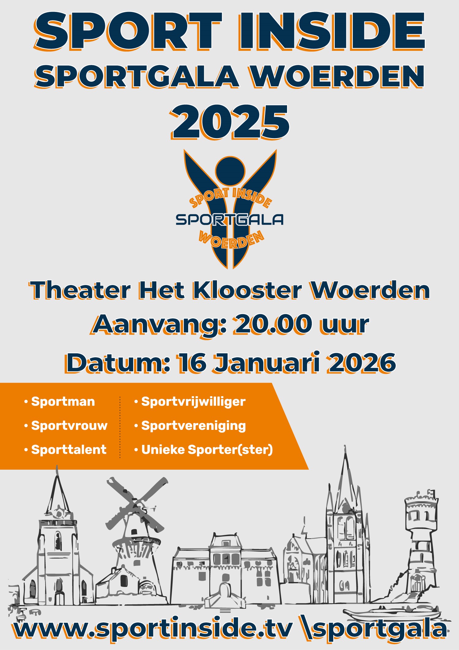 We zijn genomineerd voor Sport Inside Sportgala Woerden 2025