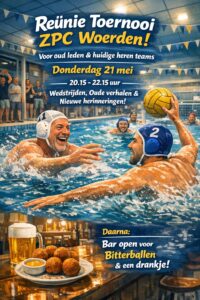 Reünietoernooi waterpoloheren ZPCW op 21 mei